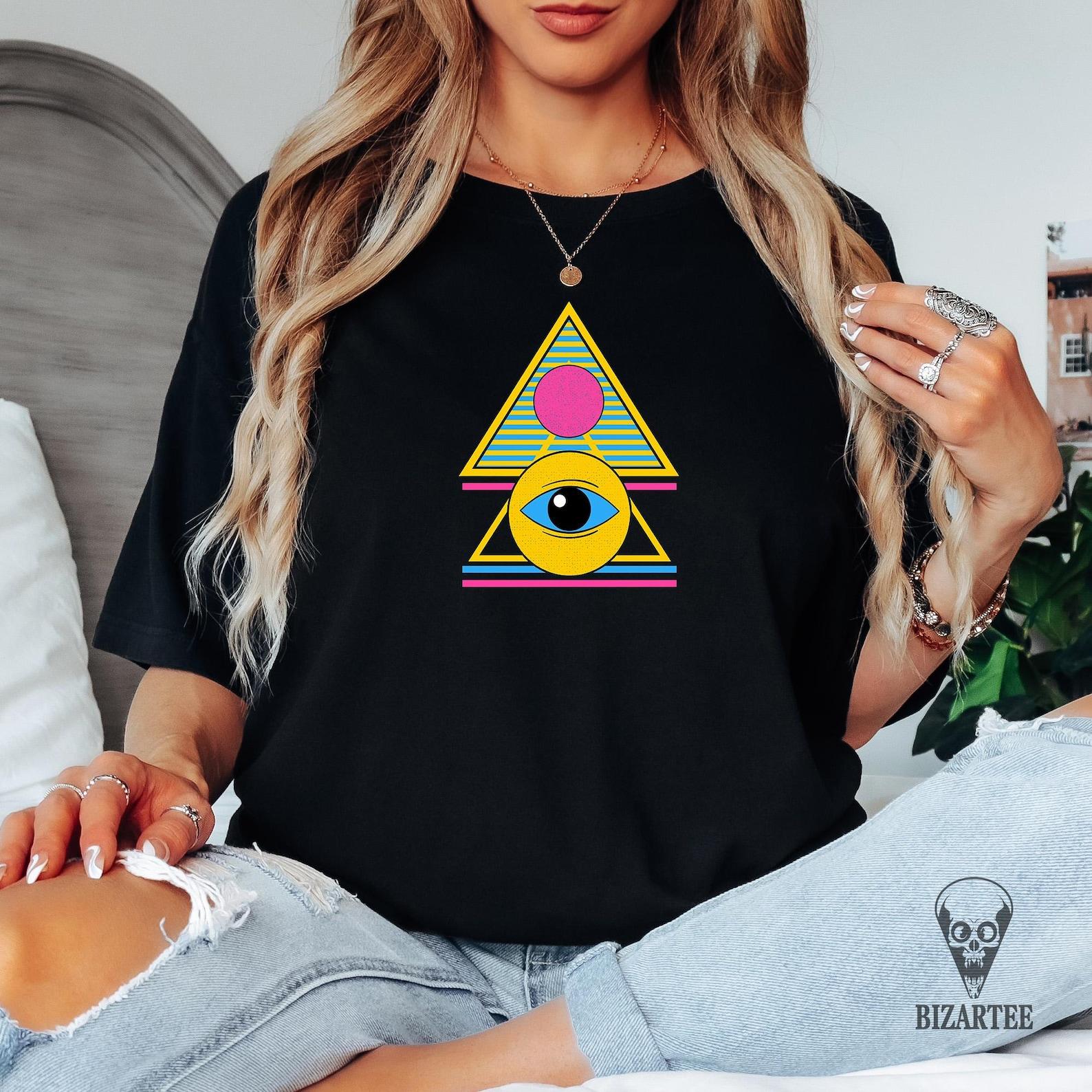 Psychedelic Art All Seeing Eye Graphic Tee, S