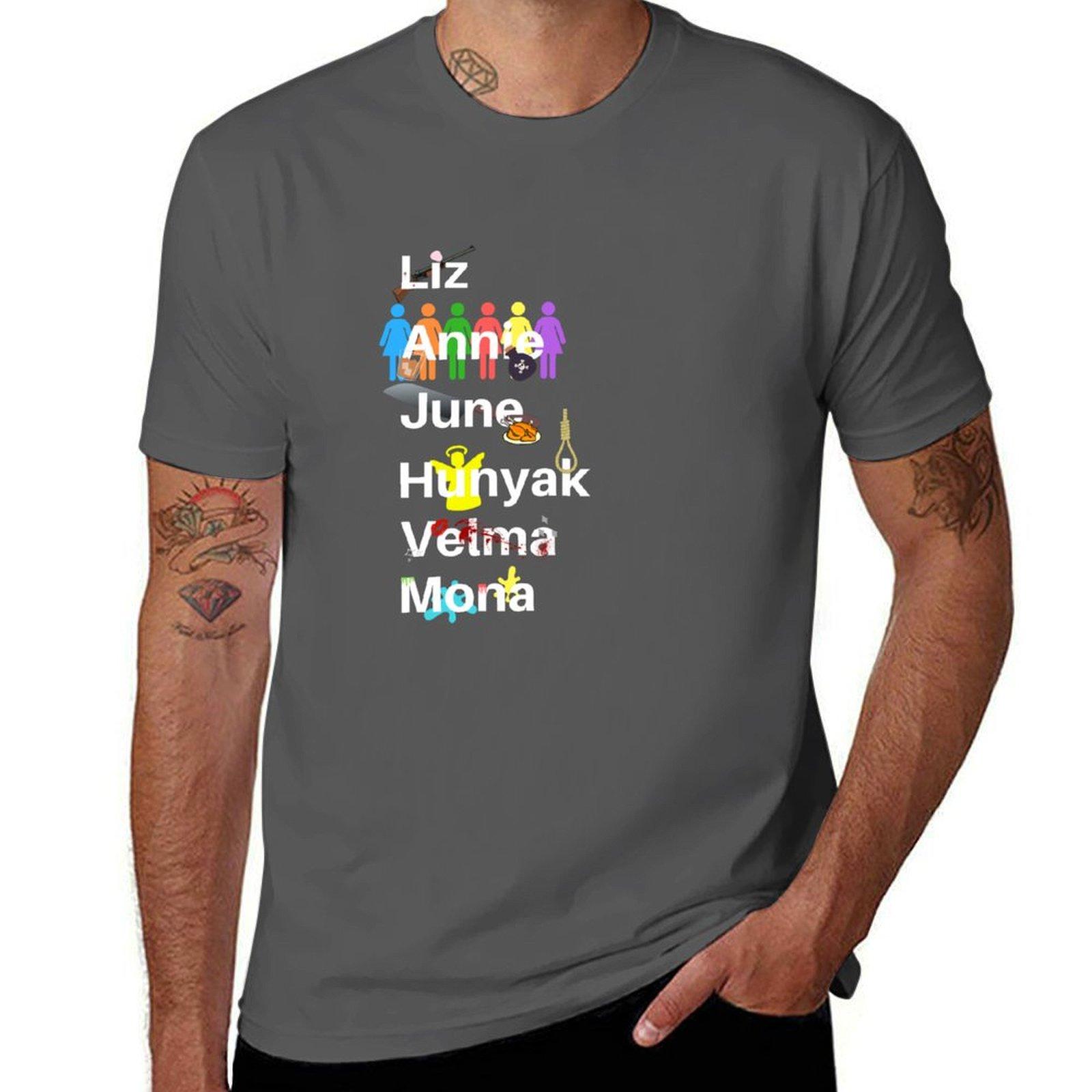 

Cell Block Tango Names T-Shirt t shirts for man pack white t shirts for man slim fit t shirts for man cotton soft T-Shirt 4XL