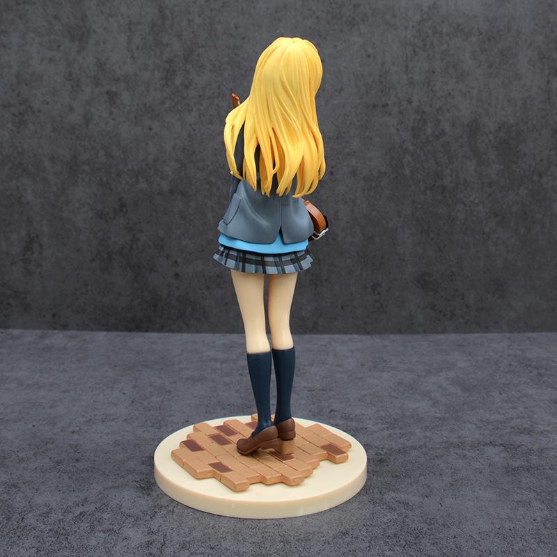Your Lie in April 20.5cm Miyazono Kaori Violin Figure Anime Periphery Standing Beautiful Girl Boxed Model Desktop Ornaments Toys