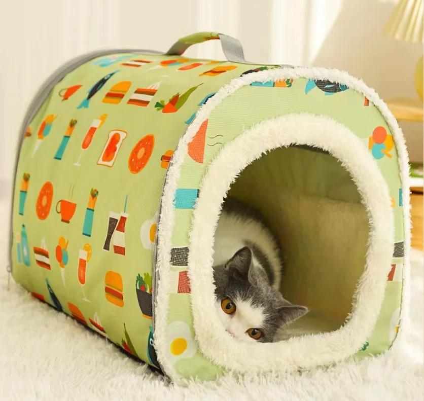 

Універсальний антиколапс котячий наповнювач на всі сезони Маленький собака Закритий котячий туалет Знімний Миється і теплий Автомобільна підстилка для домашніх тварин м ята зелений колір