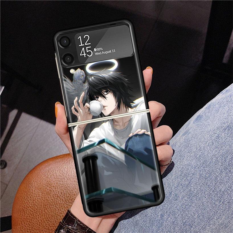 N-Note D-Death L Lawliet Phone Case For Samsung Z Flip 7 6 5 4 3 Galaxy ZFlip7 ZFlip6 ZFlip5 ZFlip4 ZFlip3 5G Print Cover