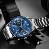 Men's Watches Luxury Round Quartz Wristwatch Waterproof Chronograph Watch for Men Auto Date Clock