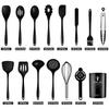 15-Piece Non-Stick Silicone Kitchen Utensil Set: Spatulas, Soup Ladle, Cooking Spoons