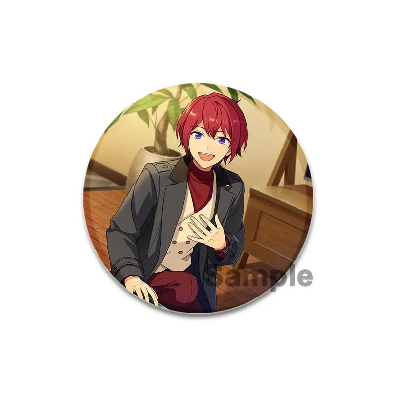 32/44/58mm Ensemble Stars Idol Round Brooch Cartoon Cosplay Badge Icons Lapel Pins for Backpack Gifts Tsukasa Suou