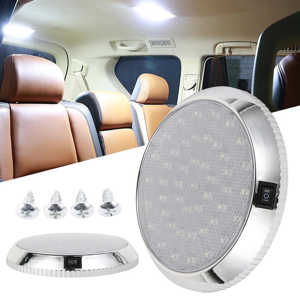 Auto Interior Dome Light 46led Car Roof Ceiling Lamp Bulb Car Rear Interior Reading Light for Truck Caravan Boat Rv Auto