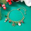 Christmas Bracelet for Women Fashion Elegant Christmas Tree Santa Snowflake Pendant Beaded Bracelets Holiday Party Jewelry Gift for Girls