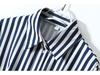 2024 Summer Women's Casual Striped Midi Belt Shirt Dress