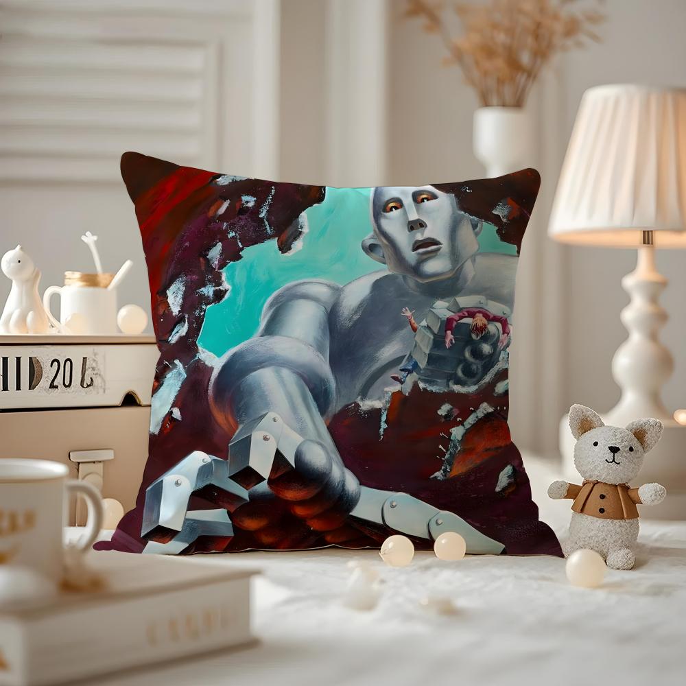 ARTISTS Illustration Kelly Freas Cushion Cover Anti-dustmite Pillowcase Invisible Zipper Silky Short Plush Sofa Cushion Cover