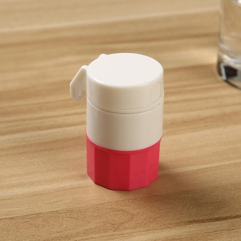 4 In 1 Portable Pill Medicine Crusher Splitter Tablet Divider Cutter Drugs Storage Box Powder Tablet Grinder 4 Layer Travel Pill Box