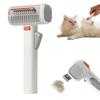 Spazzola per Toelettatura Auto-districante per Animali Domestici 2-in-1, Pettine per Animali Domestici 2-in-1 Districa Rimuove Peli Singoli, Spazzola per Toelettatura Animali Districa, Rimuove il Pelo Morto, Massaggia per Cani