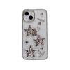 Rhinestone Love Electroplated Five-pointed Star Mobile Phone Case for IPhone17Promax Letters for Apple 16 Silver Foil Transparent