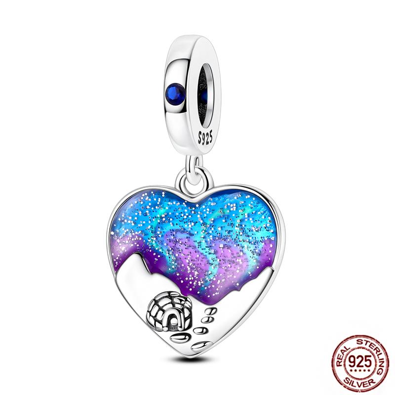 Copper Loveheart Charms Beads Cute Cat Panda Poker Phone Charm Pendant Fit Original Bracelet Diy Jewelry Women Gift