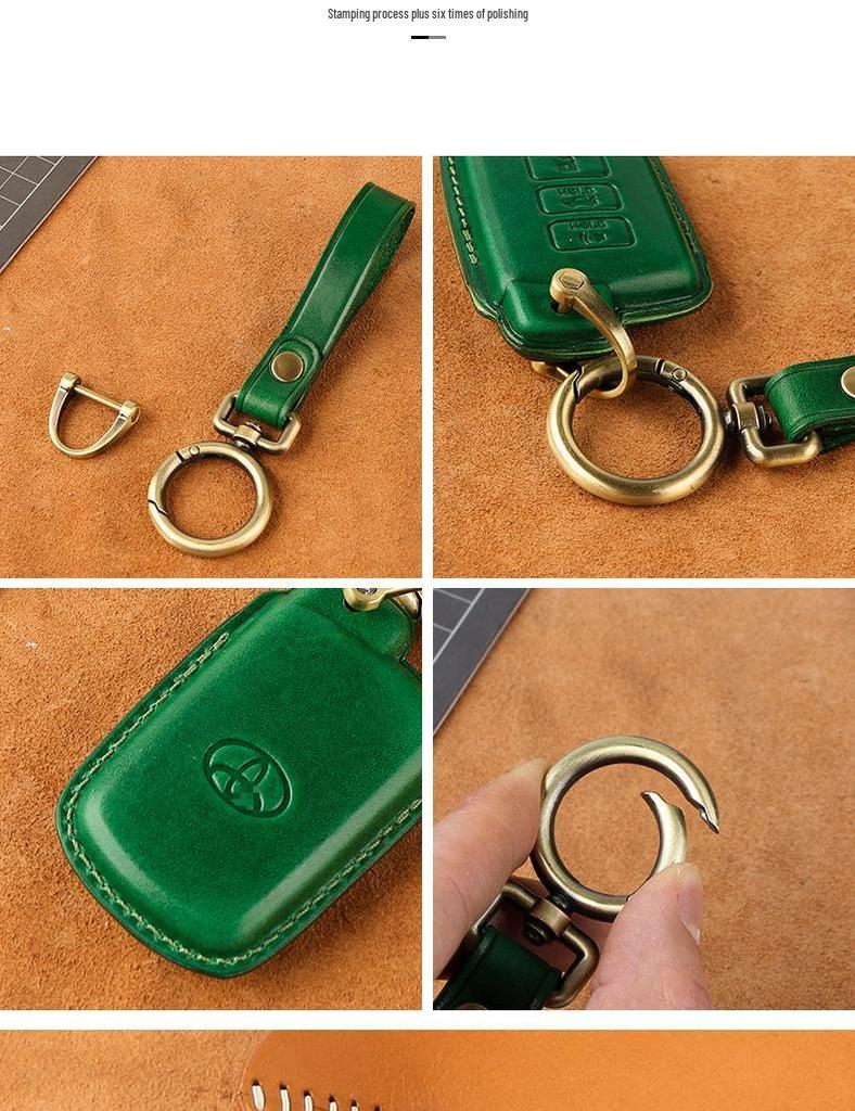 Cross-Border Compatible Cowhide Key Bag for Toyota Avalon, Camry, Corolla, Highlander, RAV4