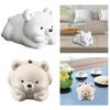 Tissue Box Cover Container Portable Decor Bear Creative Statue Support Napkin Box for Kitchen Cabinet Living Room Desktop Office