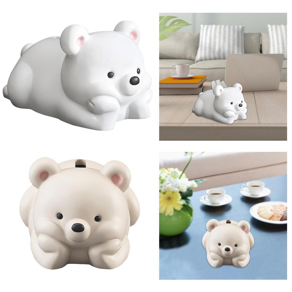 Tissue Box Cover Container Portable Decor Bear Creative Statue Support Napkin Box for Kitchen Cabinet Living Room Desktop Office