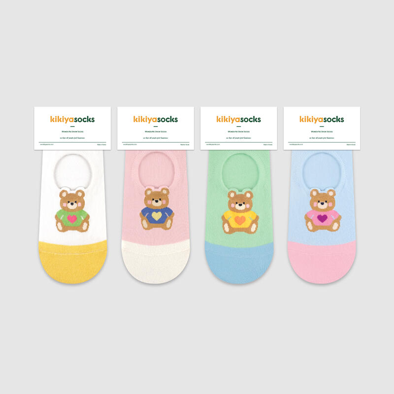 Kikiya fake socks summer socks fashion socks bear