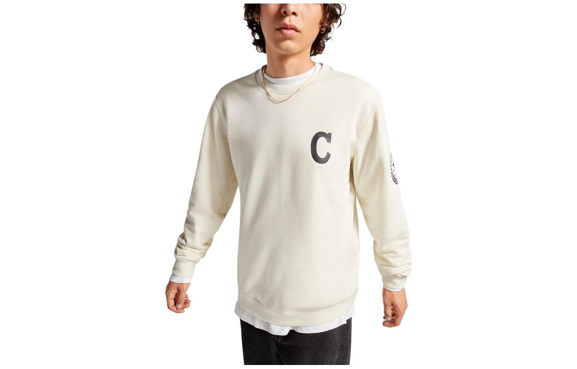 Converse Chuck Sweatshirts Men s White Crew Neck Moderate Regular 10026095-A03 S