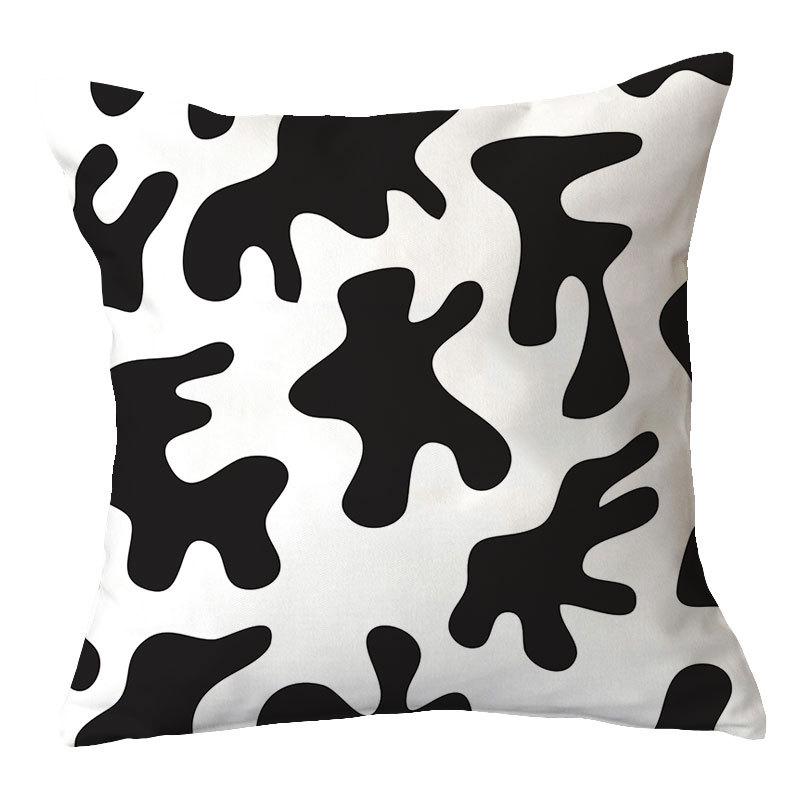 Simple New Blue Geometric Plush Pillowcase Home Fabric Sofa Pillow Cushion Cover