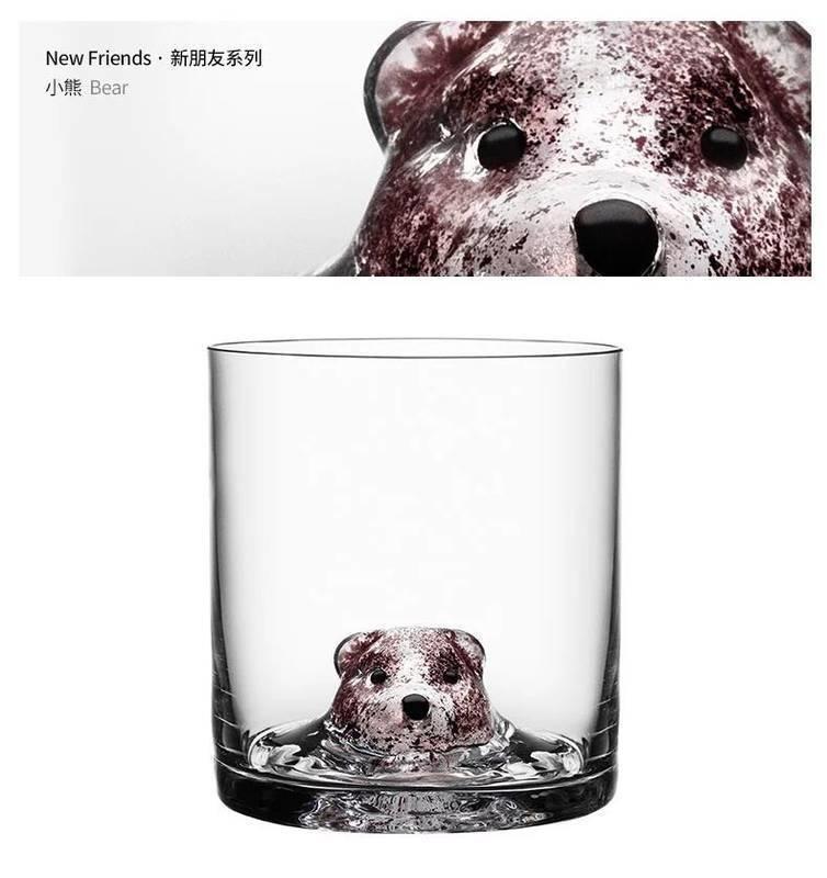 Nové Přátele Sklenice na Whiskey Barevná 3D Zvířecí Hlava Sklenice na Víno Severský Styl Medvěd Sklenice na Vodu Pták Šálek na Kávu Pivní Půllitr Dropshipping