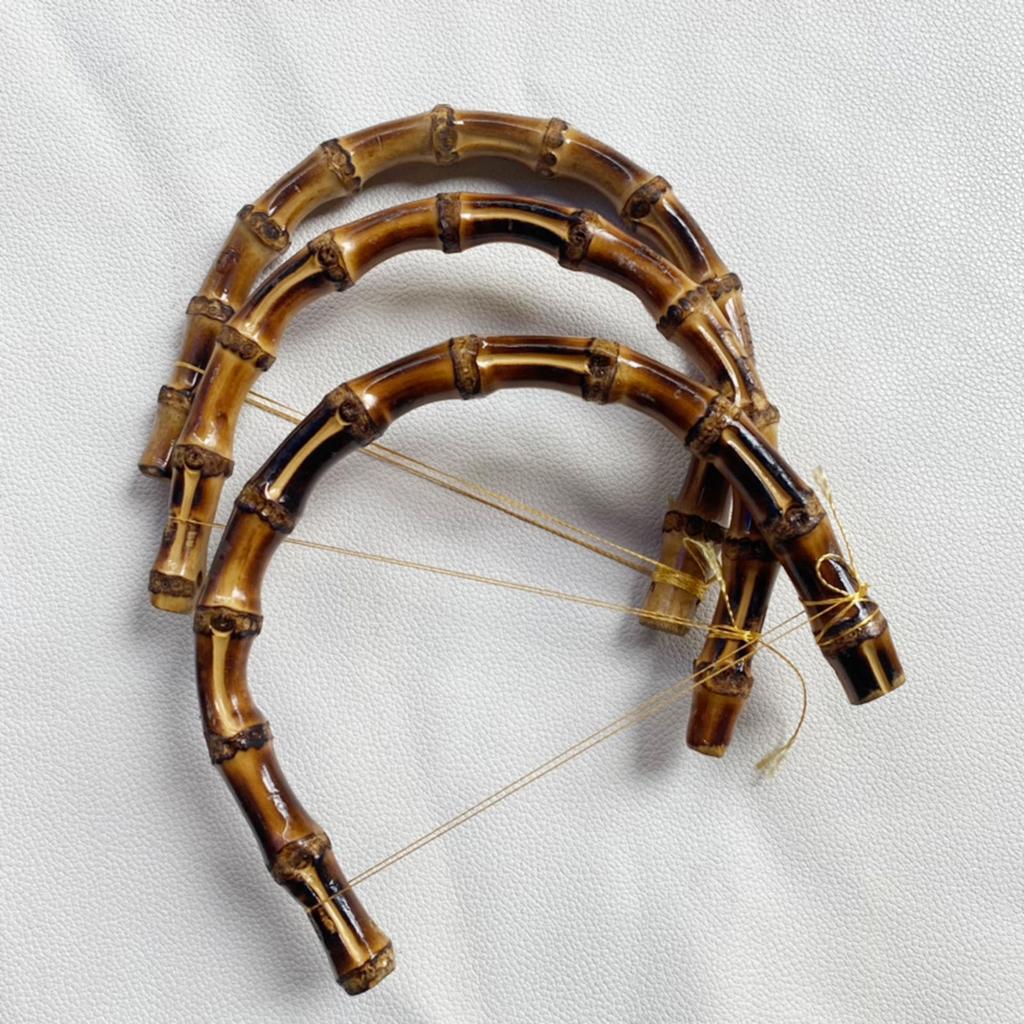 Taschengriff U-Form Bambusimitatgriff für Dame Frauen DIY Geldbörse Handgefertigt Handtasche mit Gliederschnalle Taschenzubehör
