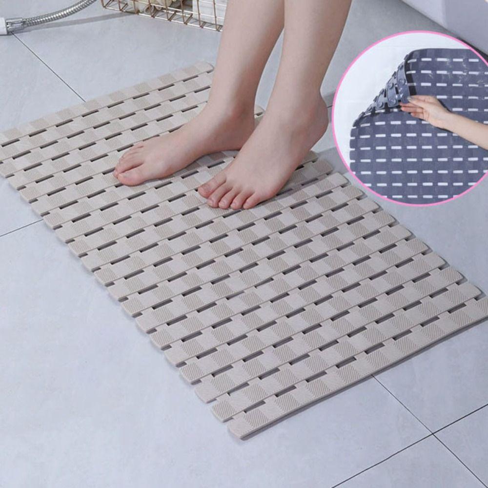 Anti-drop Anti-slip Floor Mat Draining Hole Shower Foot Scrubber Bathroom Foot Pedal Washroom