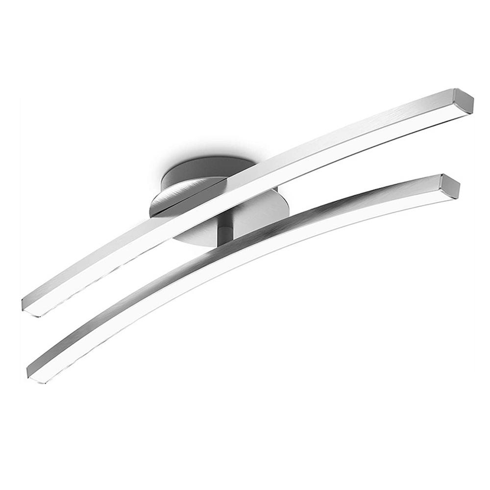 LED Ceiling Light 12W 24W Curved Design Ceiling Lamp Modern Living Room Lamp 6000K Cold White for Dining Room Bedroom Balcony