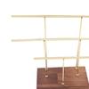 Earrings Holder Organizer Decorative Display with Detachable Wooden Base for Ear Bracelet