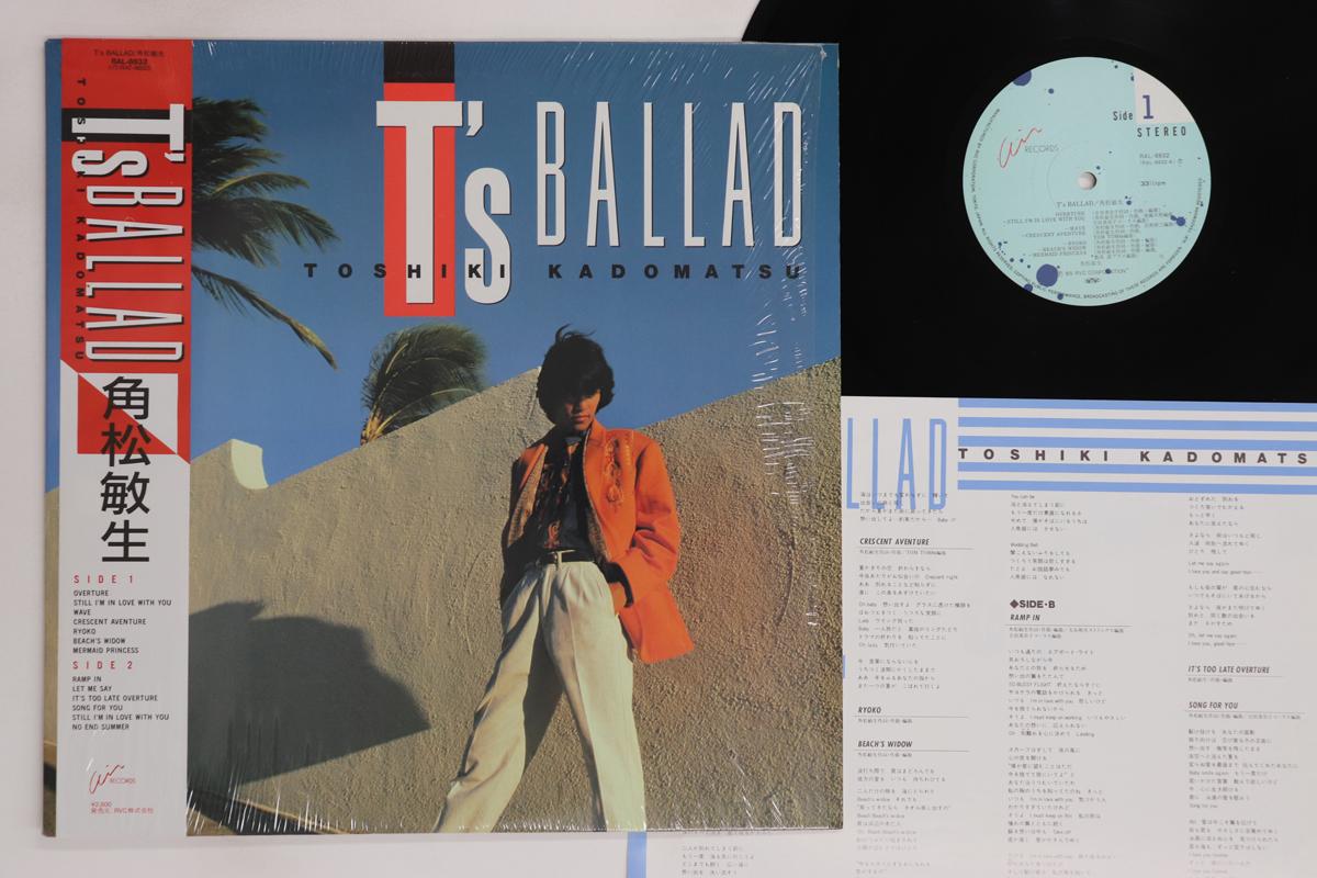 

LP Record TOSHIKI KADOMATSU - T s Ballad RAL8832 AIR 1985 Japan Obi Japanese Pop/Rock Used