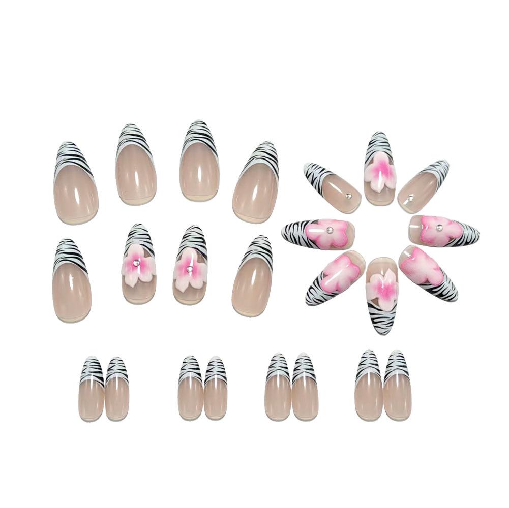 3D Rhinestone Floral Press-on Nails – High-End Sweet & Cool Wearable Nail Art Tips