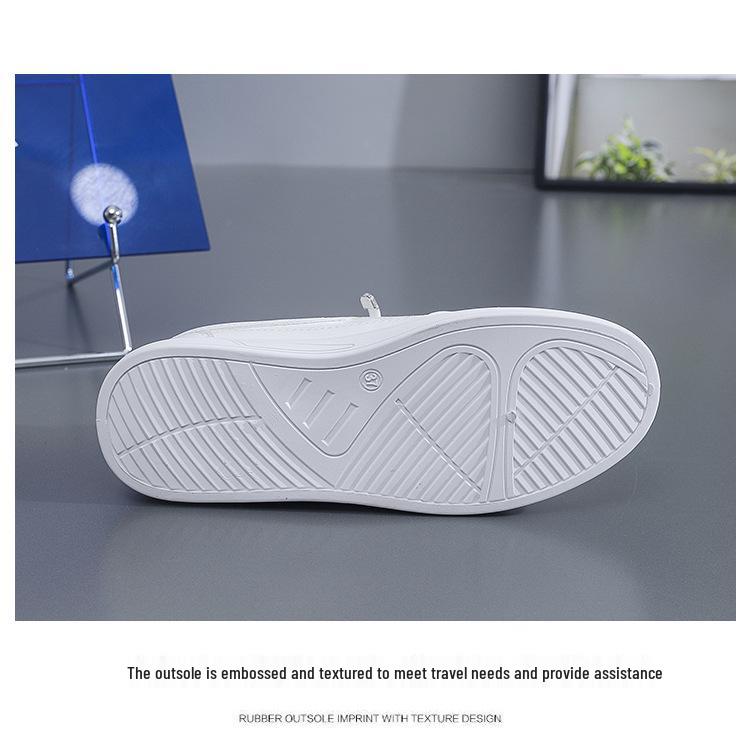 2025 Spring Korean Fashion Women's Non-Slip White Soft Sole Trendy Board Shoes