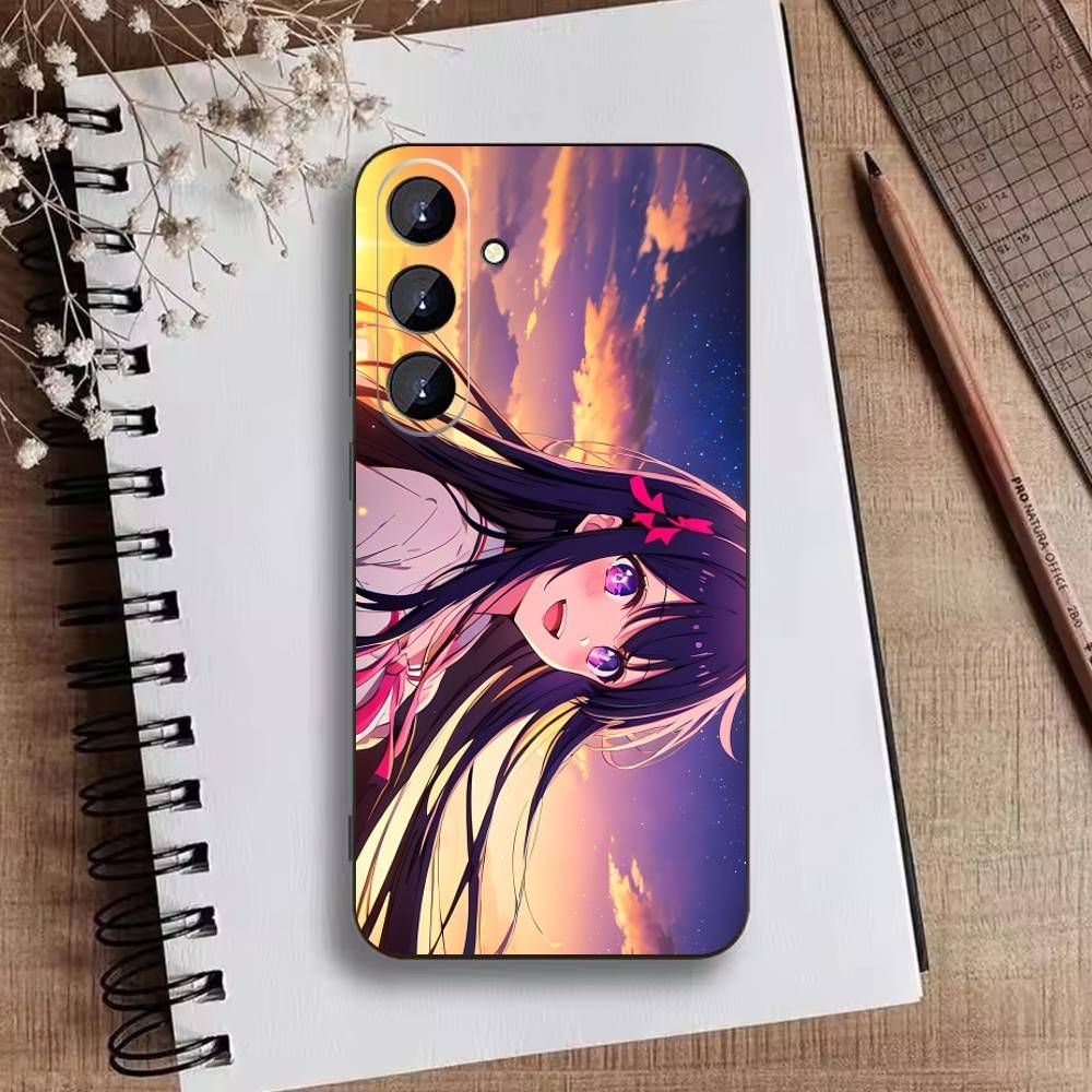 Oshi No Ko A-Anime Cute Phone Case For Samsung Galaxy A73,21,22,32,71,53,52,51,80,5G Soft Black Cover