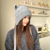 Windproof Soft Beanie Warm Knitted Head Cover Cat Ear Knit Hat  Cold Weather Daily Wear