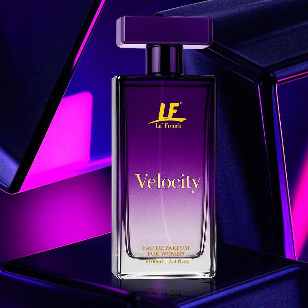 La French Velocity Perfume for Women 100ml | Premium Eau De Parfum | Long-Lasting Fresh Floral Fragrance | Bergamot, Amber & Sandalwood Notes