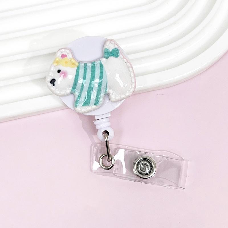 Cute Dog Design Medical Staff ID Badge Holder Retractable Name Tag ID Badge Reel Anti-loss Badge Holder Back To School Supplies