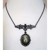 Gothic Bat Crystal Necklace - Women's Halloween Fashion Jewelry