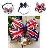 Stylish British Flag Pet Collar With Bow Tie For Dogs And Cats Adjustable Size S-l