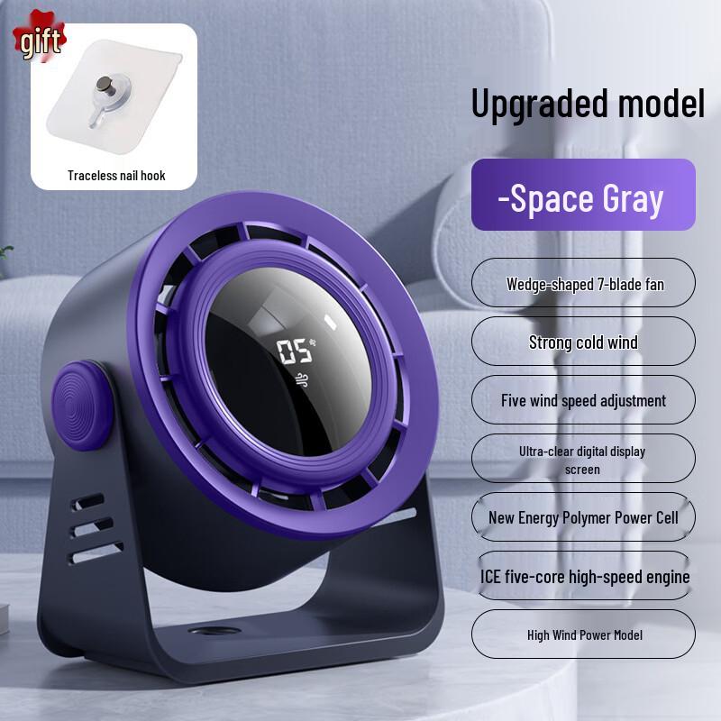 LISM Mini USB Rechargeable Desktop Circulation Fan