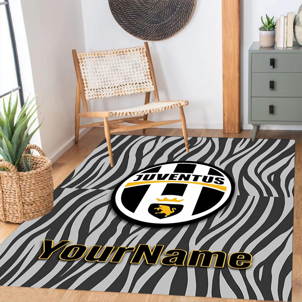 Juventus Personalized Name Area Rug Suitable for Entryway Playrooms Living Rooms Bedrooms Antislip Carpet Anime Office Decor Best for Christmas
