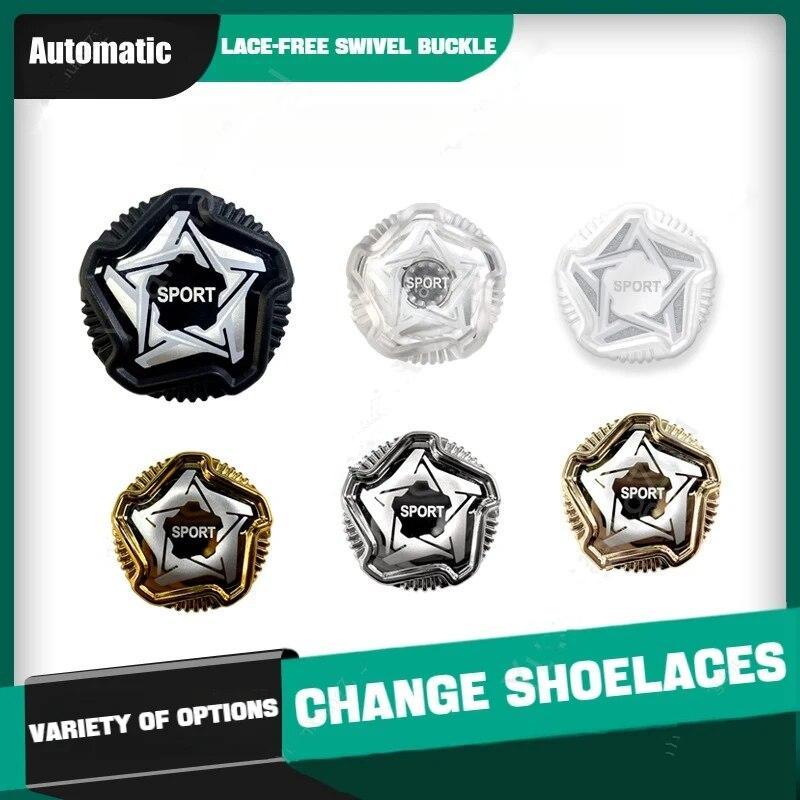 1Pair Automatic Shoelaces Without Ties Swivel Buckle Elastic Laces Sneakers Adult Kids Tennis No Tie Shoe Laces Shoe Accessories