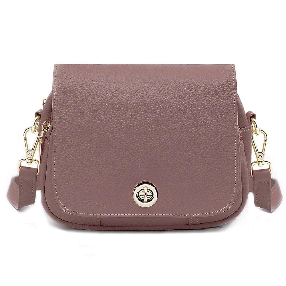 

Женские элегантные маленькие сумки Zency из мягкой кожи, вместительная сумка через плечо очарование розового