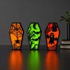 Halloween Kist Decoratie, DIY Vleermuis Geest Ornament met Verlichting, Spookachtige Begraafplaats Scène Prop voor Feest Huis Spookhuis