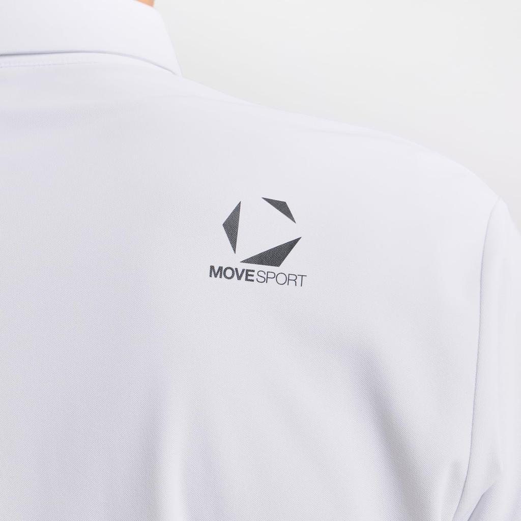 Move Sports SUNSCREEN Mini Pique Polo Shirt ST5SHSZ1MB_WH00_L