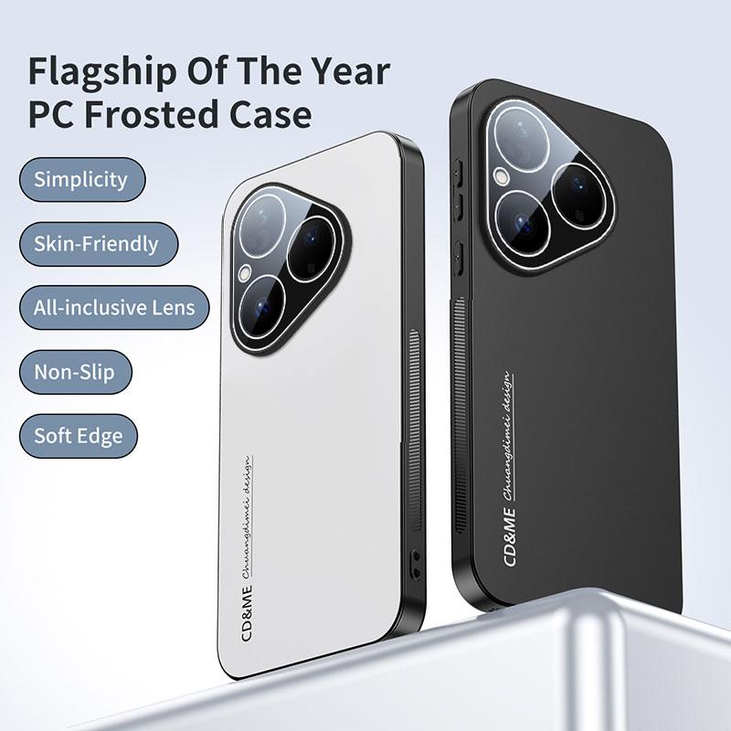 Luxury AG Matte Case For Huawei Pura 80 70 Ultra 70 Pro Magnetic PC Frosted 360 Degree Bracket Stand Protective Cover