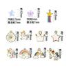HappyHome Acrylic Beads Handicraft Charm Set Accessory Parts 8mm 6mm Round Star Unicorn DIY Threading Handmade Accessories 2 Rolls of Wire with