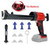 Electric Caulking Gun 10oz/300ml 4 Speeds Glass Glue Caulking Gun Silicone Gun Filling Sealing Tool for Milwaukee 18V Battery