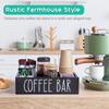 4 Compartments Wooden Coffee Bar Organizer Retro Style Condiment Storage Rack  Remote Control
