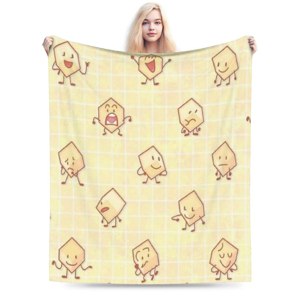 BFDI Throw Blanket Soft Novelty Blanket For Home Decor Travel Flannel Bedspread Bed Cover