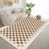 Simple Checkerboard Living Room Carpet Dirty-resistant Bedroom Decor Floor Mat Washable Sofa Coffee Table Rugs Kitchen Doormats