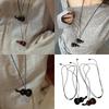Artistic Wood Gourd Sweater Chain Necklace Cultural Style Wood Gourd Pendant Necklace Neck Chain Jewelry for Casual Wear