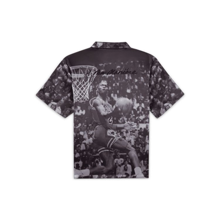 Jordan X A Ma Maniére Collaborative Full Print Character And Letter Short Sleeve Shirt Men Tops Multicolor DJ9761-010